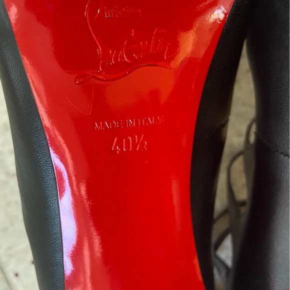 Christian Louboutin Viennana 120mm Black kid Euro size 40.5 - Picture 5 of 6